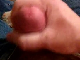 Jerking off cum shot